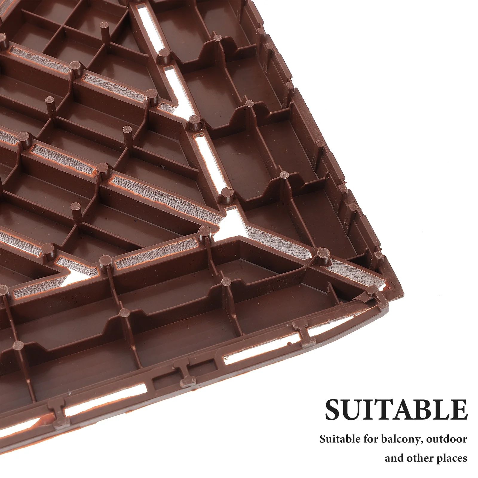 

Outdoor Flooring Interlocking Deck Tiles Plastic Garden Balcony Floor Slabs Patio Walkway Outdoor COVERING Red Brown