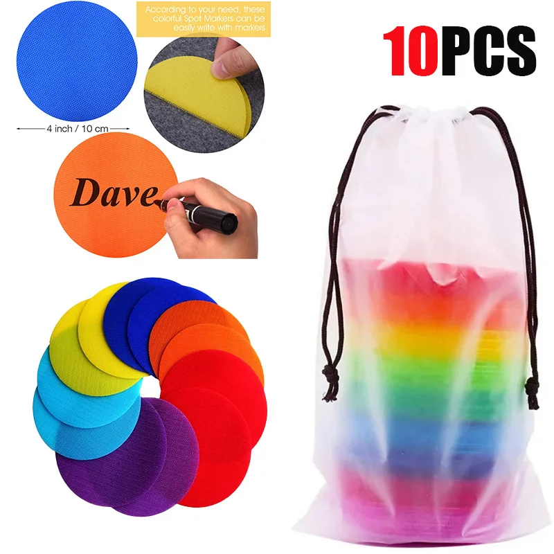 10PCS Carpet Spot Circle Markers Sit Floor Classroom Spots Circles Spot Marker Colorful Sitting Sticker for Baby Room Decoration