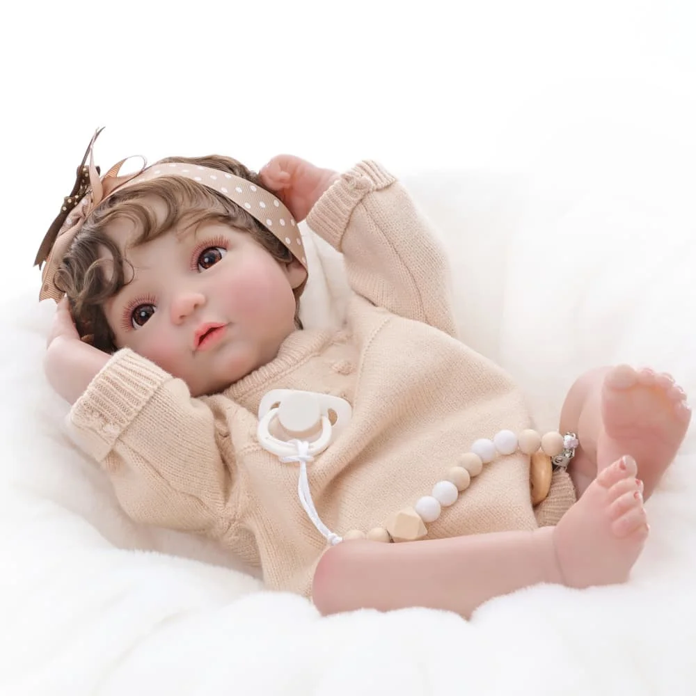 

Cloveray Original Rebirth Baby Doll Toy Silicone reborn Babies48cm3D Skin High Quality Handmade Toy Girl Birthday Christmas Gift