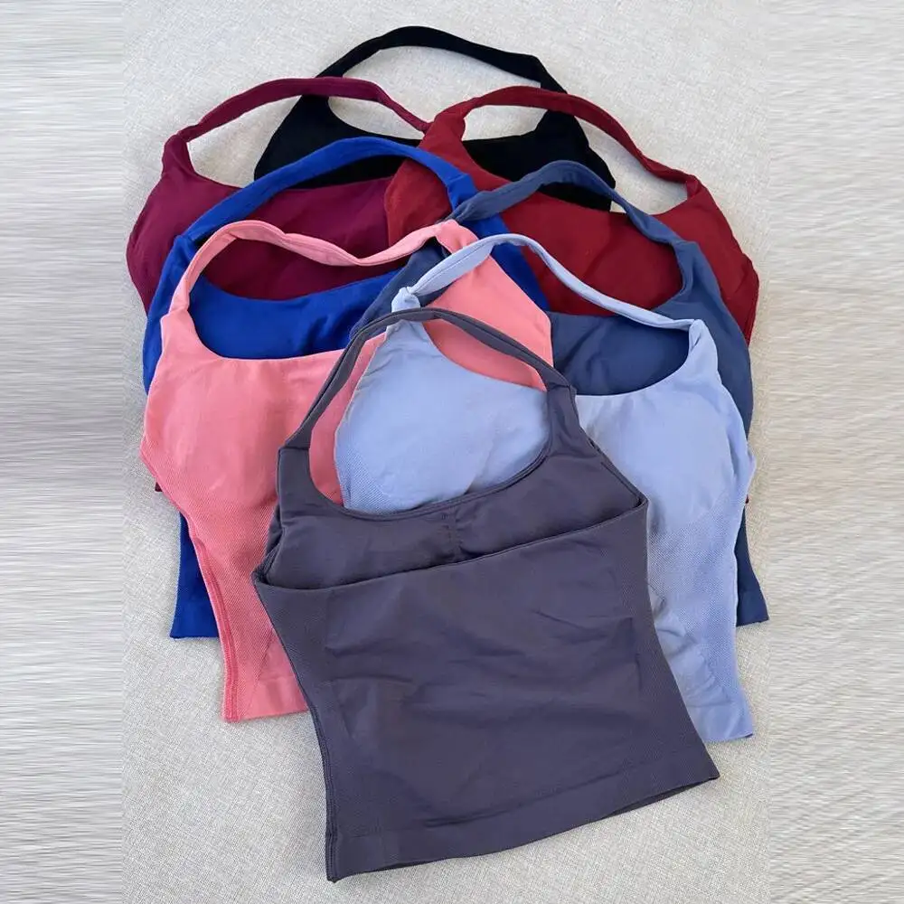 

Impact Women S Square Neck Halter Yoga Tank Top Fiess Seamless Padded Sports Bra Built In Fitted Gym Clothes Every Casual Wear