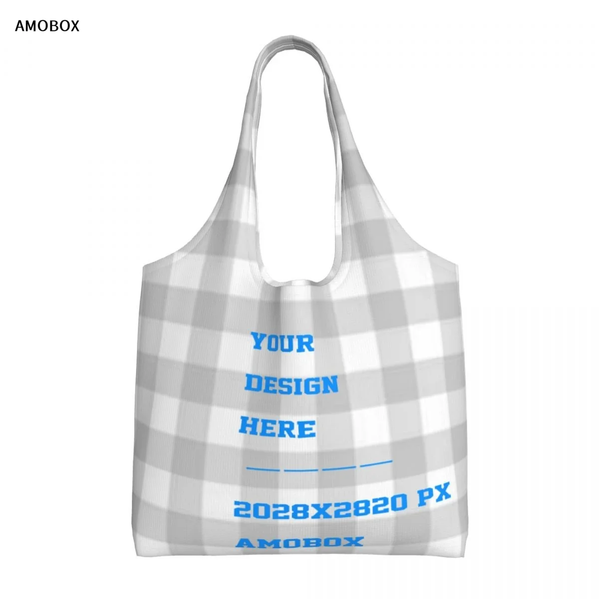 AMOBOX-Customizable Canvas Tote Bag, Lightweight, Reusable Grocery Shopping Cloth Bags, Promotional Gift, Activity