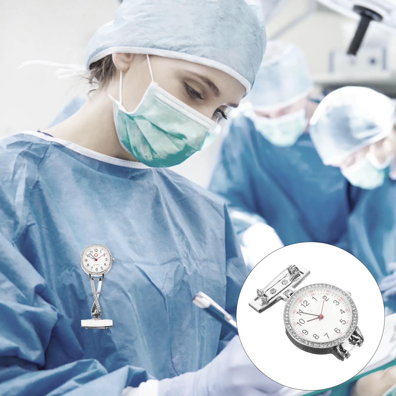 

Clip On Fob Hanging Nurse Watch For Nurses Lightweight Durable Lapel Pocket Nursing Watch Decorative Pendant Pin Safe
