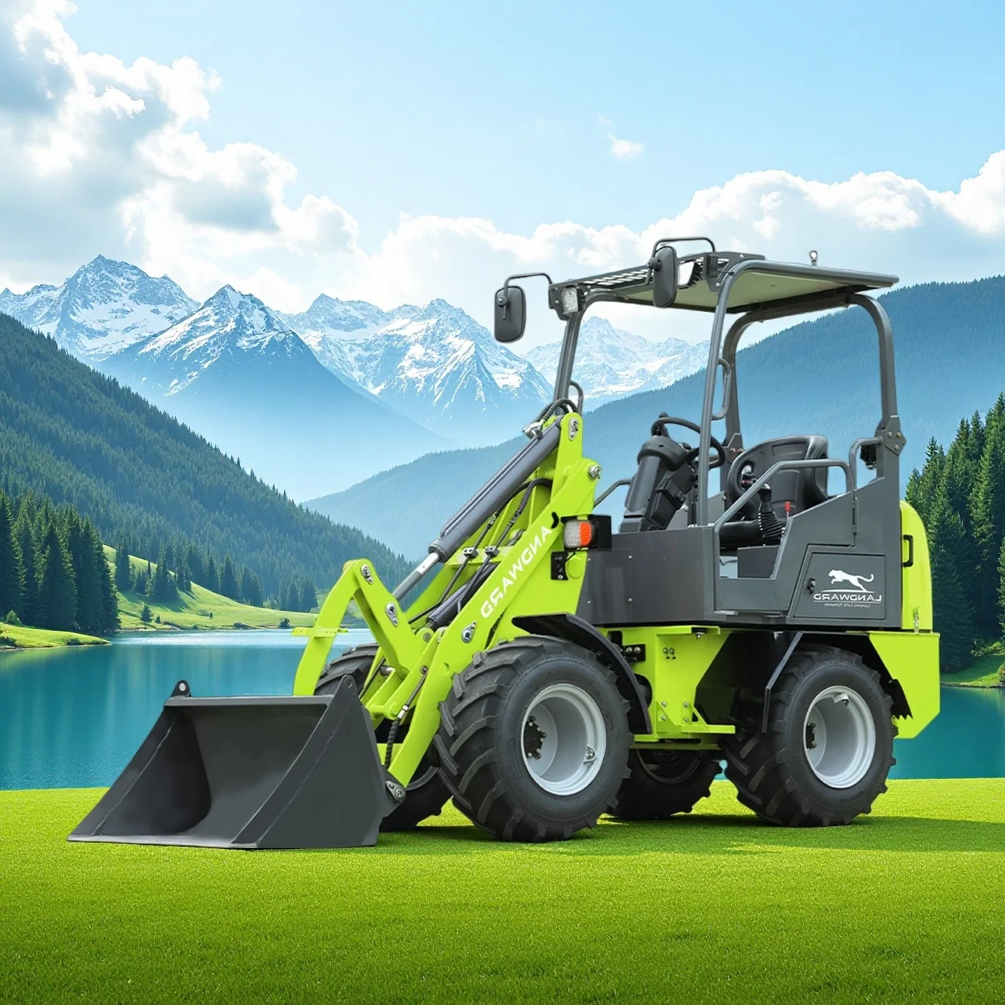 

Narrow Spaces Portable Four-Wheel Drive New Energy Loader Hot Sale 800KG Farm Use Mini Electric Loader CE Customized For Sale