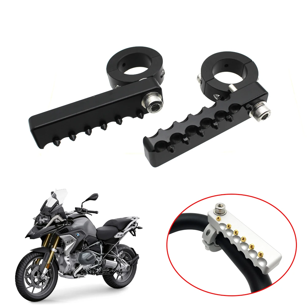 

Motorcycle Highway Front Foot Pegs Folding Footrests Clamps 22-25mm For BMW R1250GS R1200GS LC ADV Adventure HP GSA 2013-2022