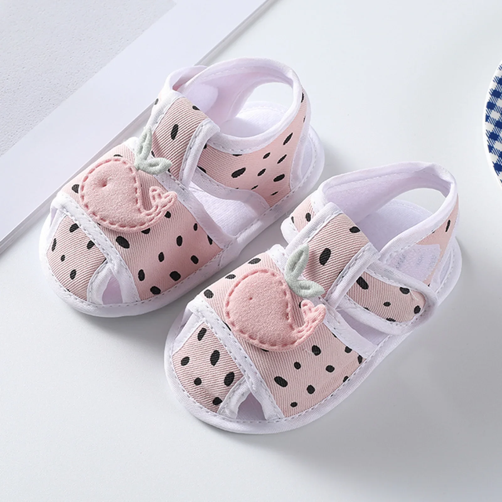 0-12M Newborn Baby Summer Sandals Kids Canvas Shoes Casual Soft Crib Shoes Toddler First Walkers Boys Girls Sandals Crib Newborn