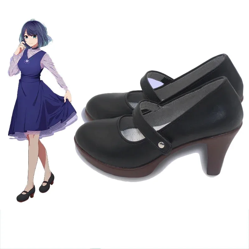 

2025 11 Anime Oshi no Ko Kurokawa Akane Halloween Carnival Boots PU Shoes Cosplay Props Custom Made