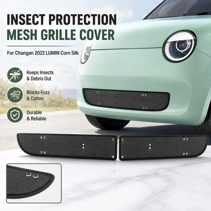 For Changan 2022 LUMIN Corn Silk Insect Protection Mesh Radiator Grille Cover Anti-Fuzz Cotton Shield Net Automotive Parts