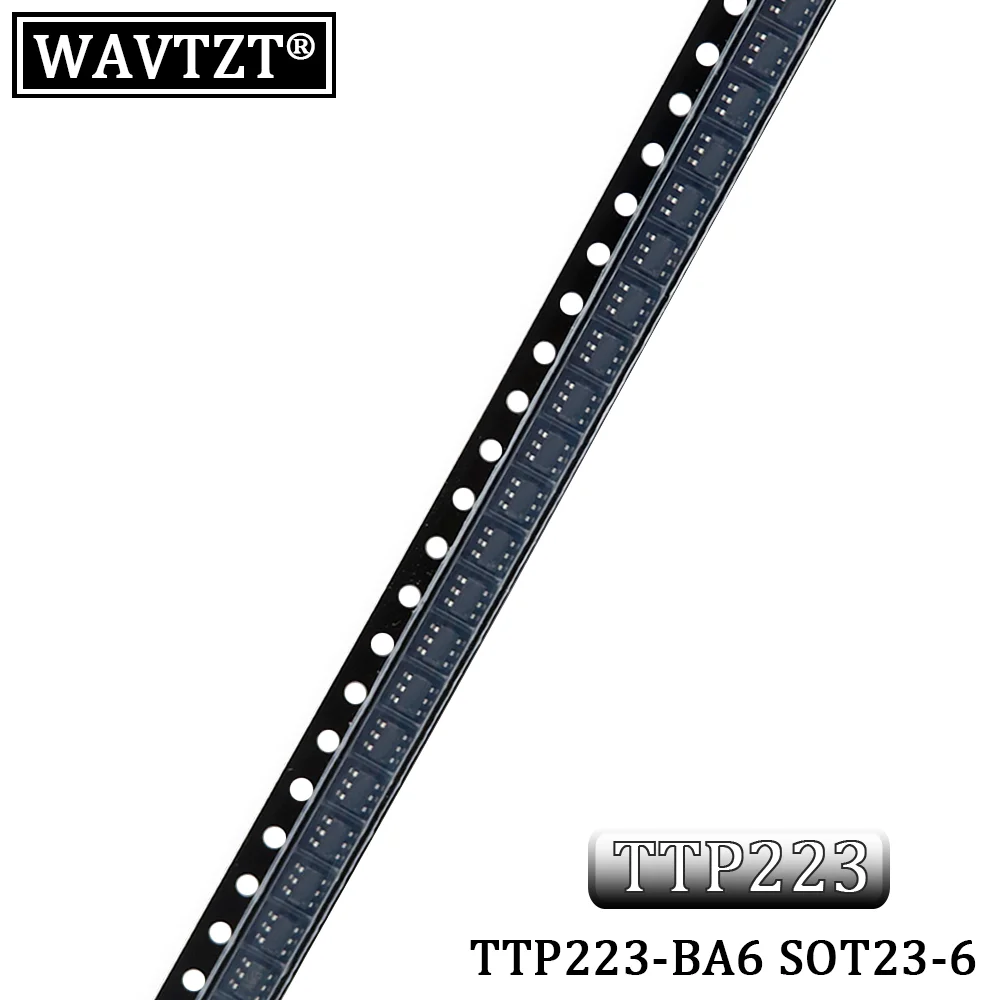 WAVTZT 10PCS/LOT TTP223 Touch Button Module Capacitor Type Single Channel Self Locking Touch Switch Sensor TTP223-BA6 SOP23-6