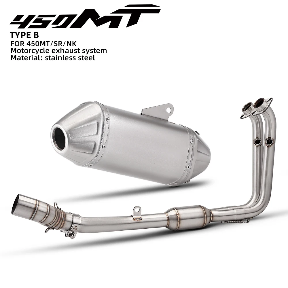51MM universal Motorcycle Exhaust Front Pipe Stainless Line Optional Original Or Interface For 450MT 450 MT ADV