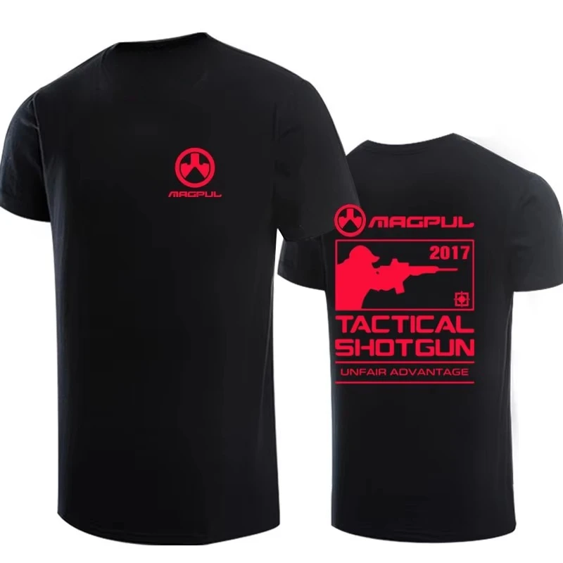 Camiseta masculina Magpul Tactical Shotgun Unfair Advantage, camiseta casual de algodão de manga curta, camiseta com estampa militar