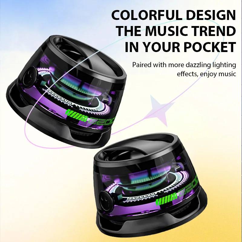Draagbare Bluetooth-luidspreker G200 RGB-verlichting Magnetische luidspreker BT5.3 Mini-klankkast 7-uurs afspelen Telefoonhouder