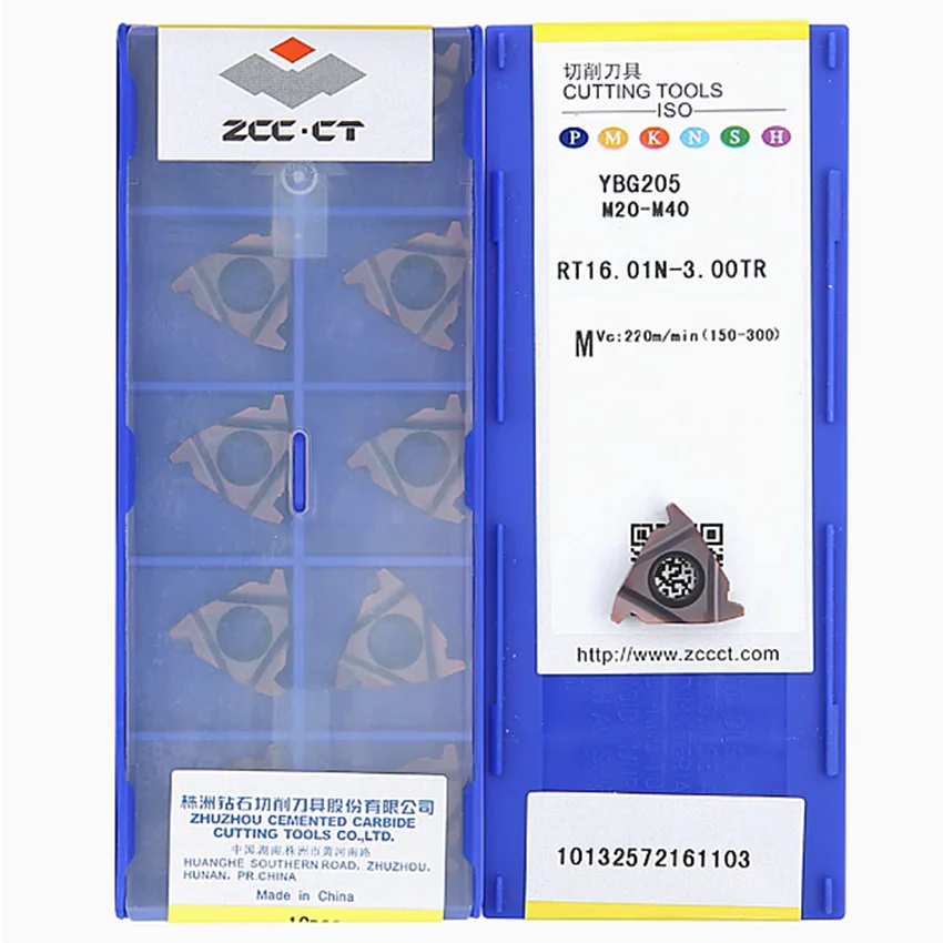 

RT16.01N-3.00TR YBG205/RT16.01W-3.00TR YBG205/RT16.01N-3.00TR YBG201/RT16.01W-3.00TR YBG201 ZCC.CT CNC carbide Thread inserts