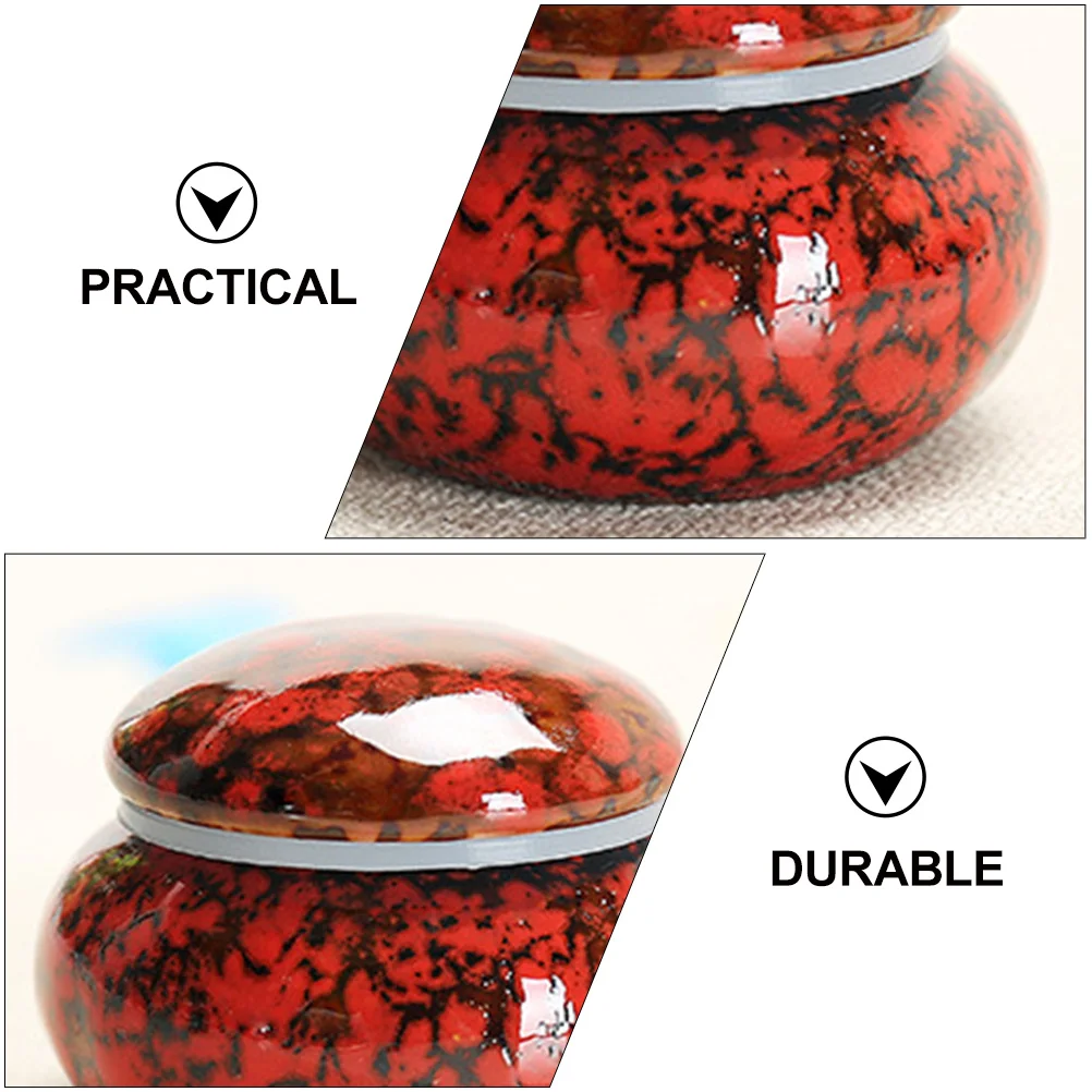 

2Pcs Sealing Tea Canister Ceramic Food Grade Safe Jar with Tight Lid for Spices Grains Tea Holder Kitchen Organization