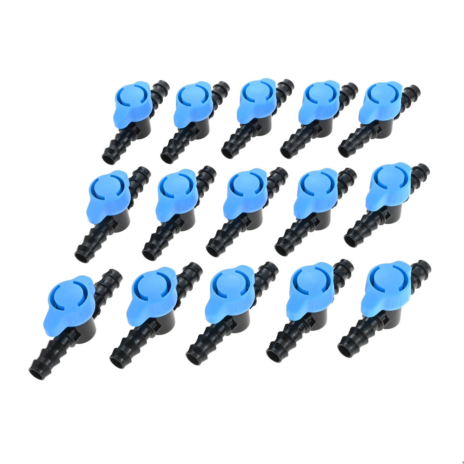 15pcs Drip Irrigation Barbed Shut Off Valves for 1/2 inch Tubing (.570-.620
