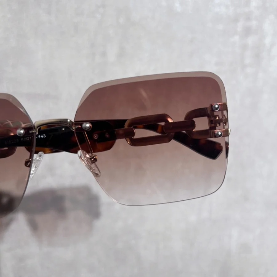 1 قطعة نظارات الموضة النسائية نمط جديد بدون إطار مربع المفصلي المعدني تصميم عصري وأنيق هدية عيد التجمع اليومي للحفلات