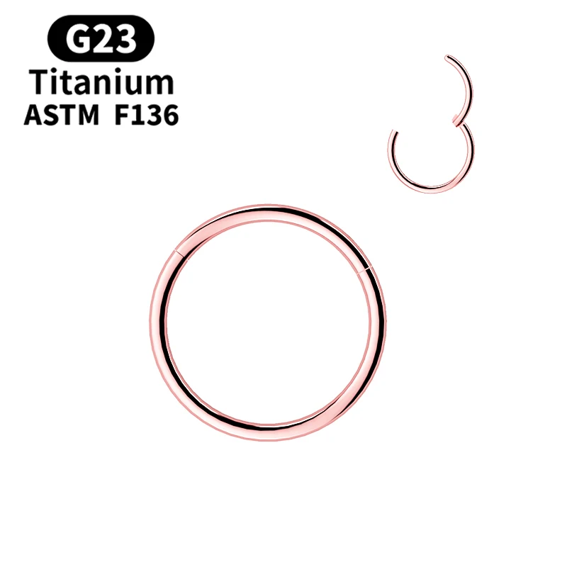 G23 Titan Nasenringe Mischfarbe Körper Clips Hoop Für Frauen Männer Knorpel Piercing Schmuck Segment Lippe Ohr L Ring Hoop