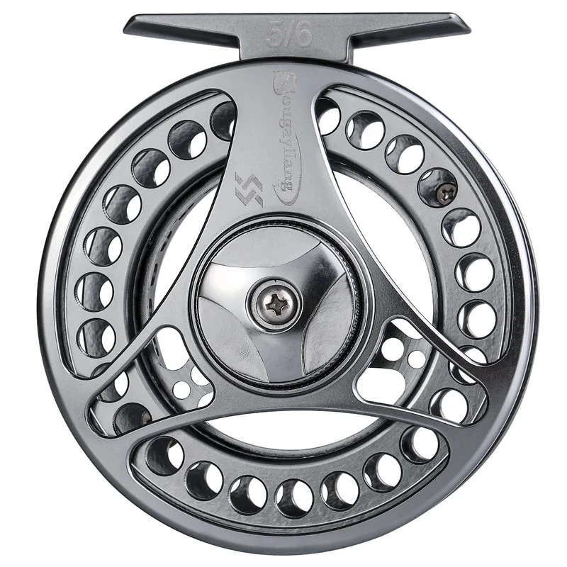 Sougayilang 5/6 7/8 Fly Fishing Reel high Speed Ratio Fishing Reel CNC-Machined Aluminum Alloy Body and Spool Fly Reels