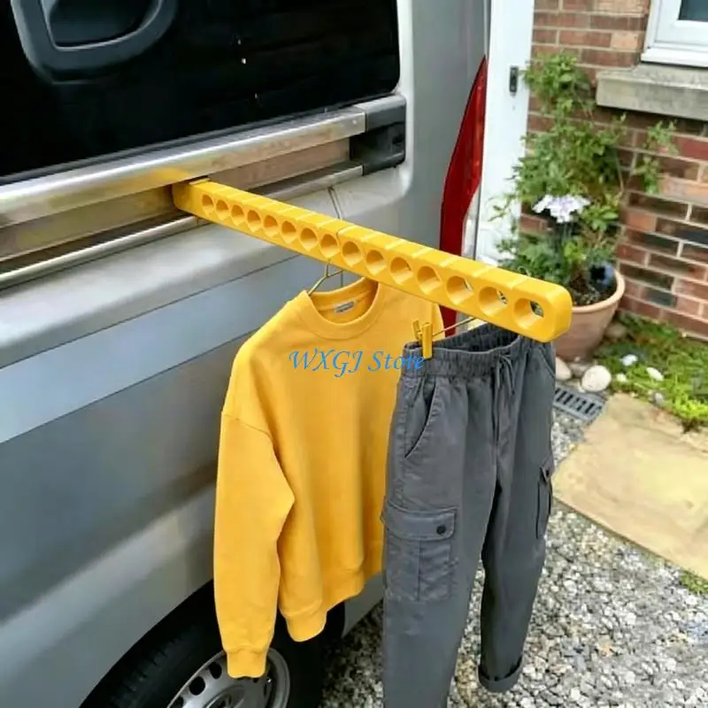 

37JE Car Door Hanging Clothes Holder With Multiple Hooks Space Saving Solution For Travelers Camping And Road Trips