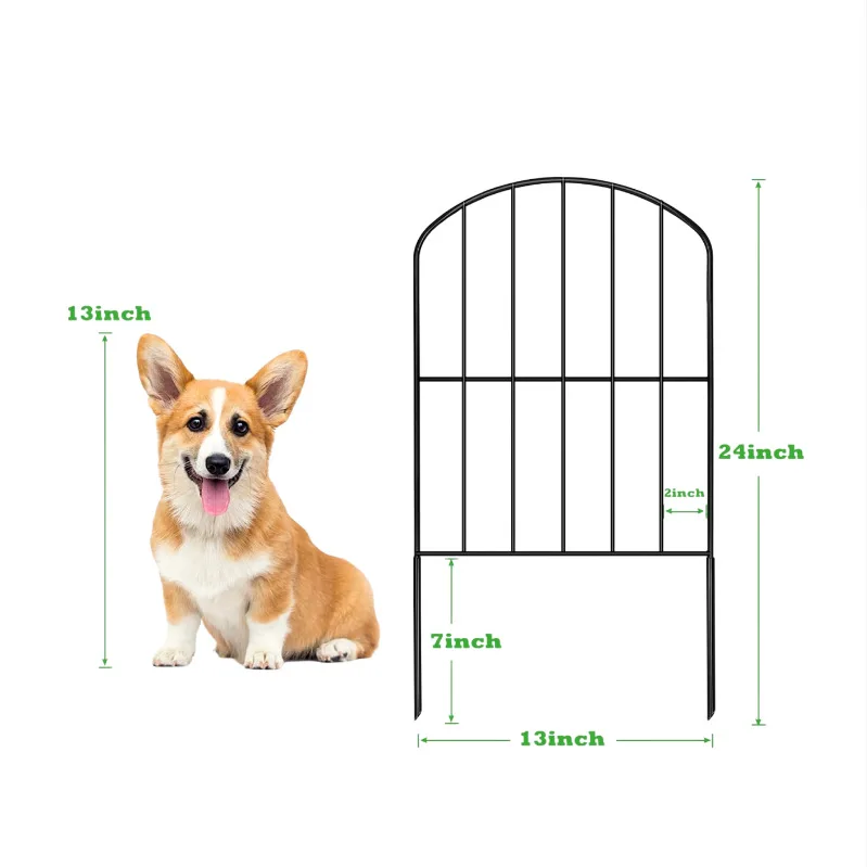 Decorative Garden Fence Fence Rust Proof Wire Frame Dog Animal Barrier Courtyard Landscape Courtyard Folding