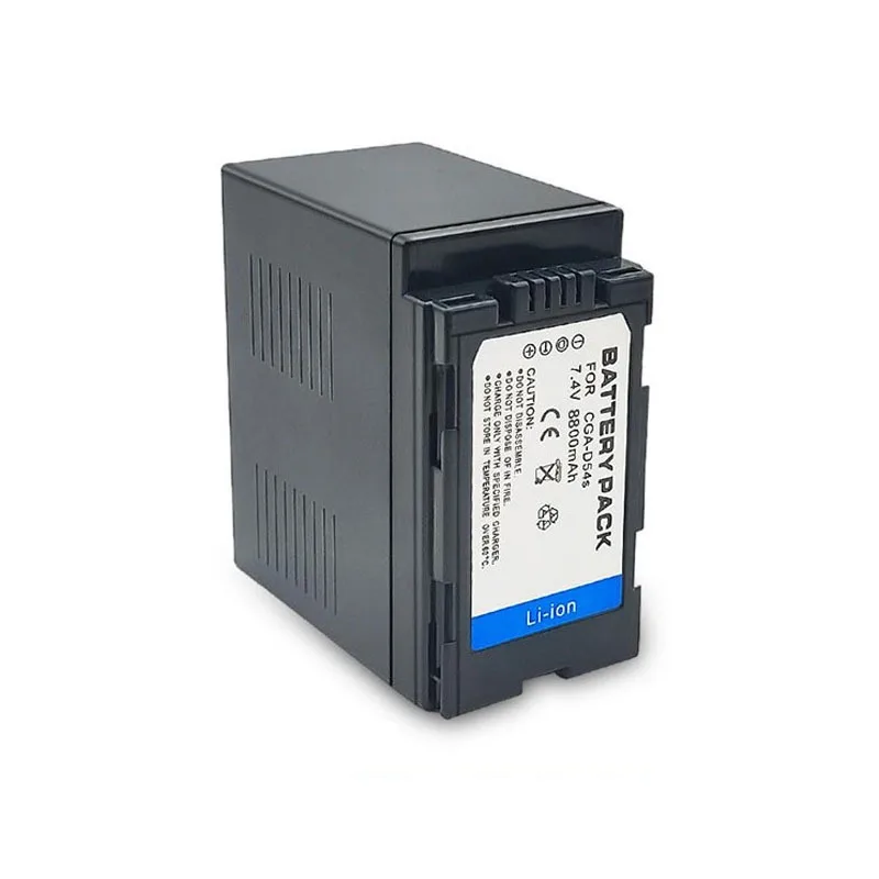 Batteria di ricambio per Panasonic CGA-D54s D54 HC-MDH2 GKAG-AC90MC Batteria per videocamera ad alta capacità 8800mAh