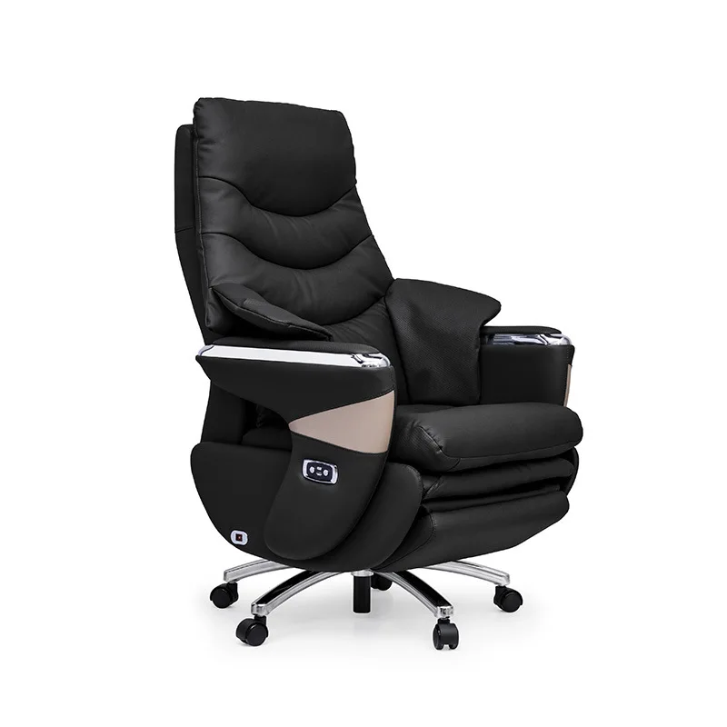 High-end Smart Leather Electric boss Chair Office Computer Chair Massage Reclining Home Study Chair