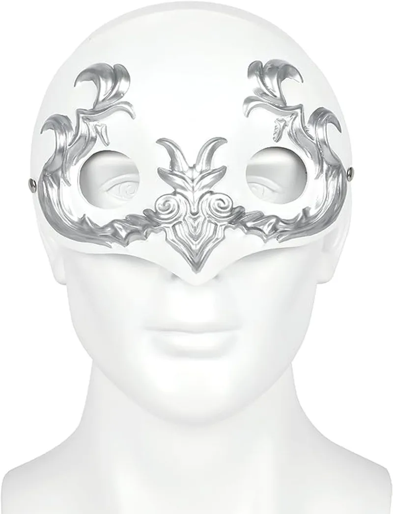 Final Fantasy FF14 Ancient White Venat Mask, FFXIV Cosplay Costume, Halloween Carnival Party Props