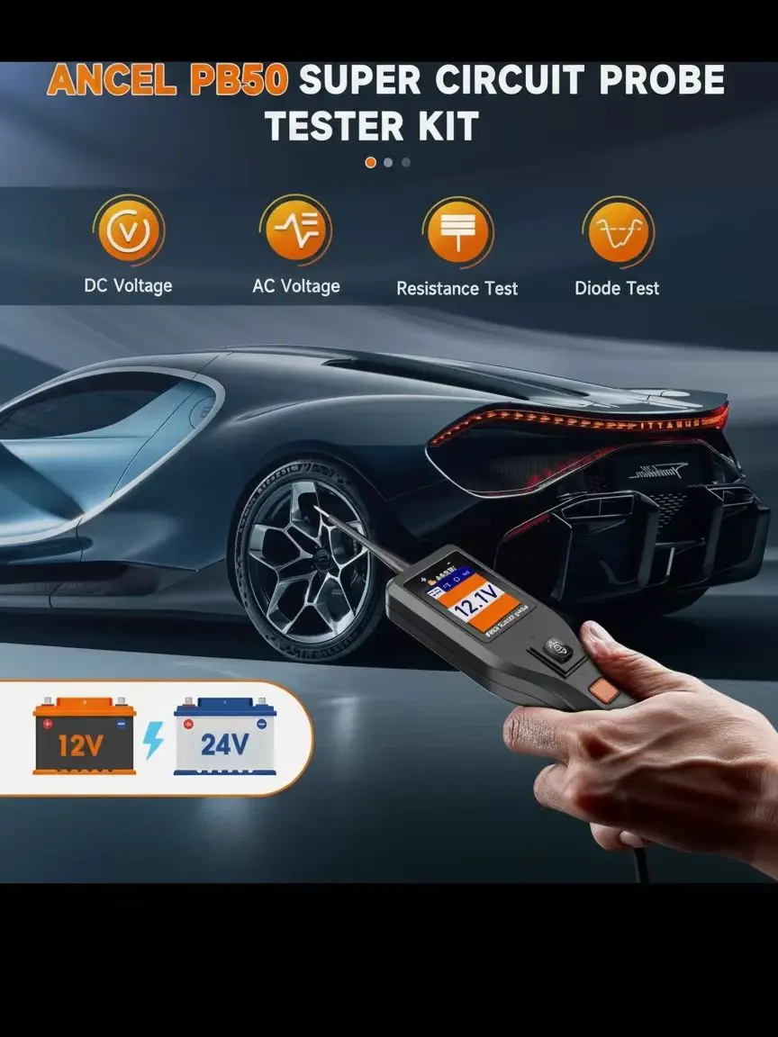 PB50 12V24V Auto-Stromkreisprüfer Inspektionswerkzeuge Stromkreis-Sondenset Ancel Elektrisches System Mechanisches Arbeitswerkzeug