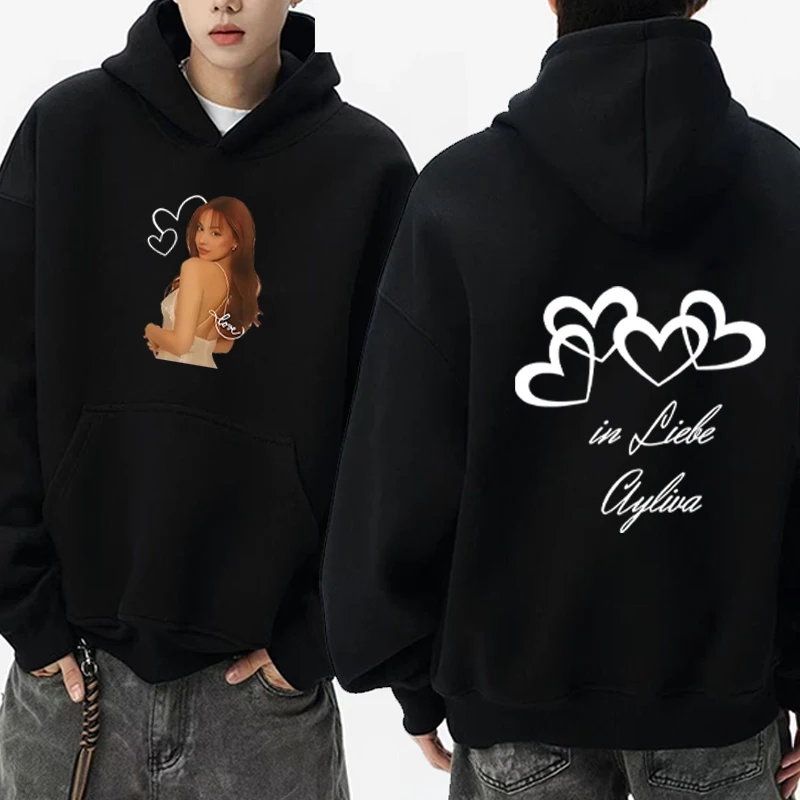 

Singer Die Ayliva Tour 2025 Double Sided Printed Hoodie Men Women Fashion Vintage Long sleeve Fleece pullover streetwear Unisex