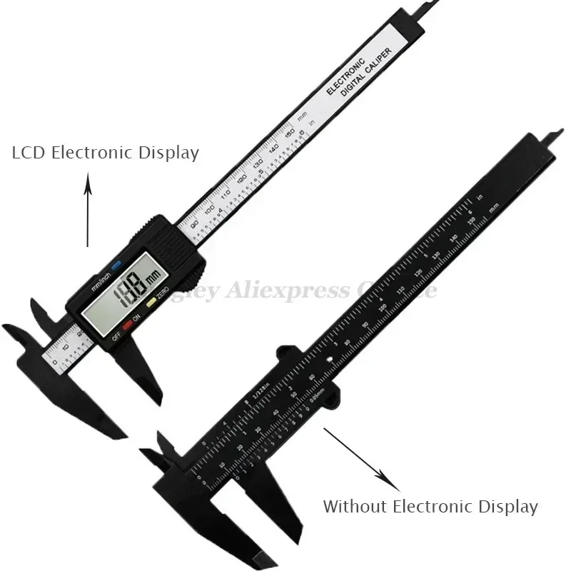 Plastic Vernier Caliper Digital Display Caliper Mini Text Play Caliper Vernier Ruler 100 150mm for Watch Repair Measuring Tools image 6
