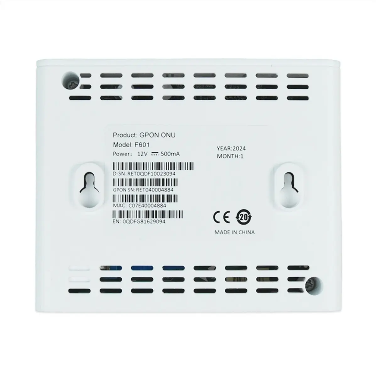 Super Sale F601 GPON ONU for Original New Roteador 1GE Apc ONT for All ZTE HW OLT 100% Detection FTTH Tool EU PLUG