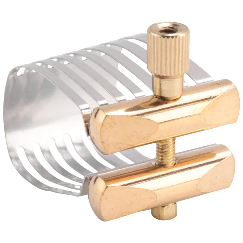 ABKV-2X Tenor Saxophone Clamp Instrument Mouthpiece Ligature Clip Sax Head Clip Saxophone Part Sax Ligature