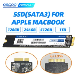 MacBook Air, SATA 3, 512GB, 1テラバイト,A1369, A1370, 2010, 2011用のSSDハードディスク,アップグレード可能な容量