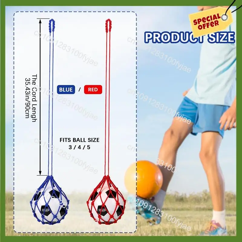 August 2PCS Football Kick Trainer, Soccer Return Trainer Net , Football Kick Throw Solo Practice Training Aid