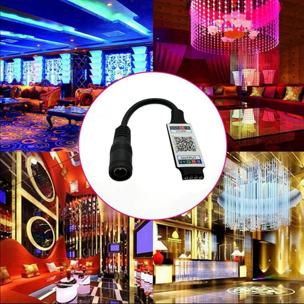 DC 5V 12V 24V Mini RGB Bluetooth Диммер Светодиодный контроллер Музыка Bluetooth Smart APP Контроллер Управление для светодиодной ленты RGB