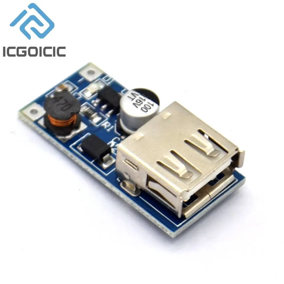 DC DC 0.9V-5V to 5V 600MA Power Bank Charger Step Up Boost Converter Supply Voltage Module USB Output Charging Circuit Board