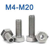 M4 M5 M6 M8 M10 M12 M14 M16 M20 304 Stainless Steel Outer Hexagon Hollow Screw Hollow Bolt Mask Machine Through Hole Screw