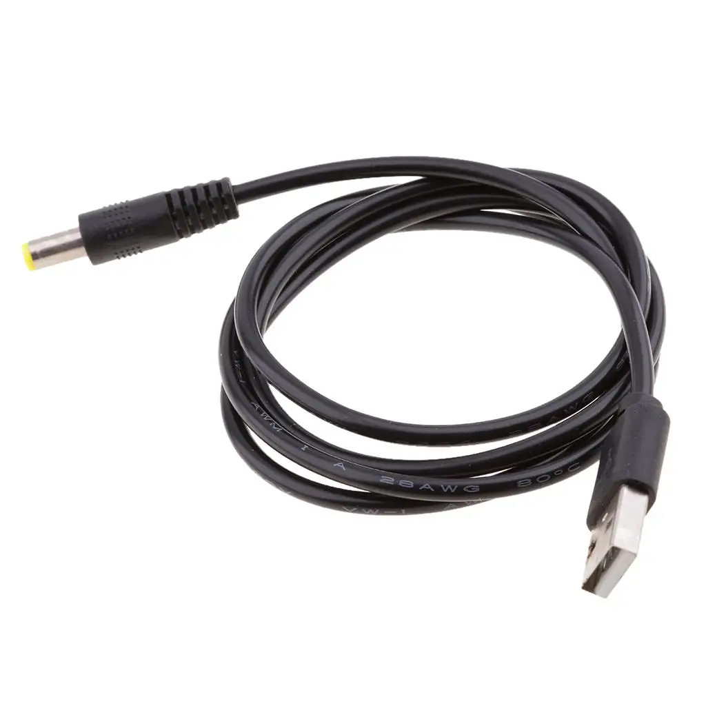 USB to DC Charging Cable 5.5mm X 2.1mm Universal Power Wire for Small Electronics Fast Charge