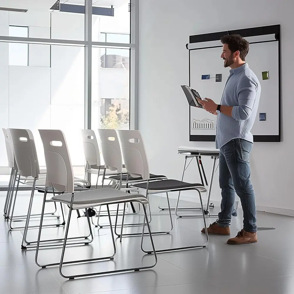 8 Pack Stackable Chairs - 1102LB acity ern Retion Chairs or Home Oice, Kitchen, Waiting & Multi-pose Rooms