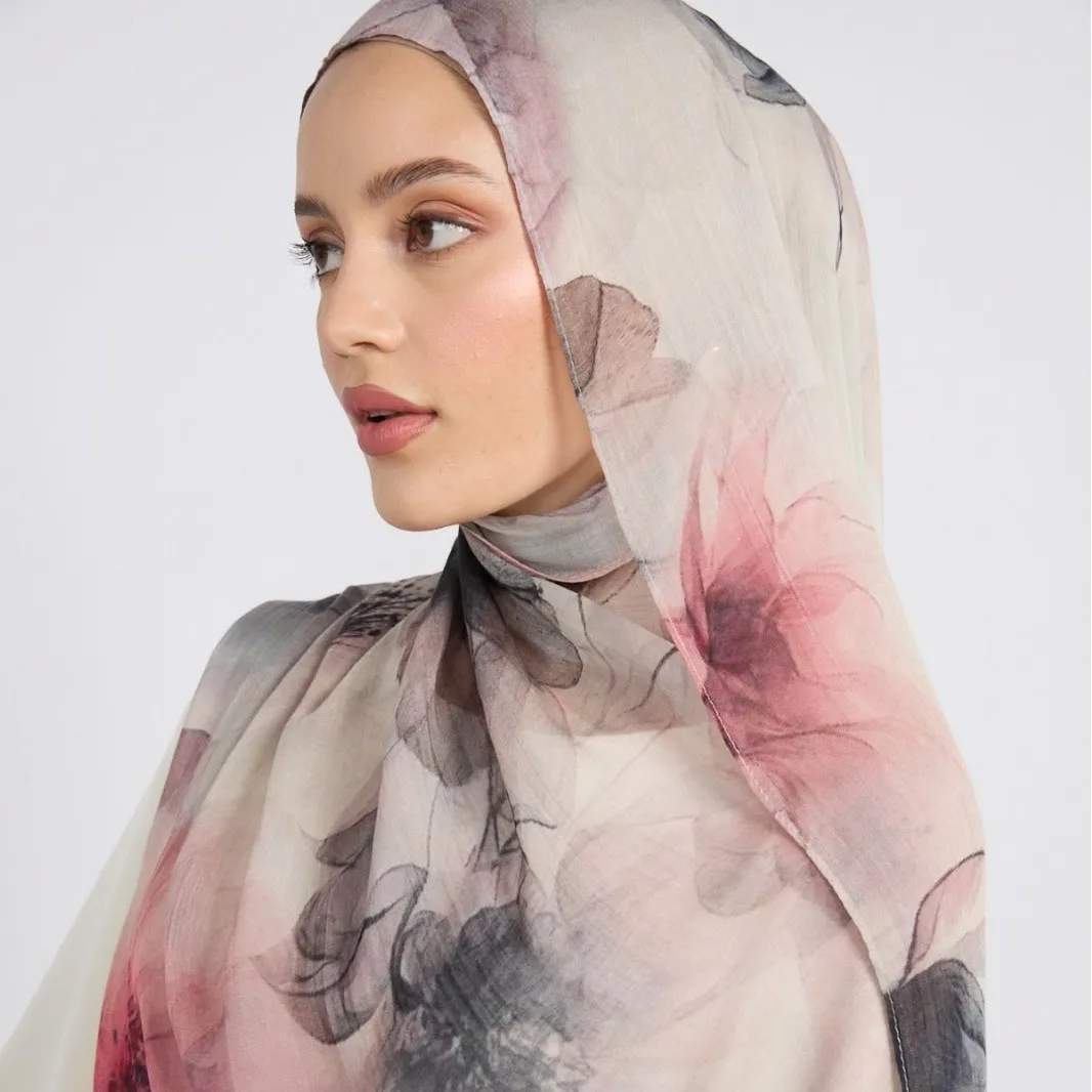 1 piece tie-dye watercolor ethnic bag head scarf printed Malaysian long scarf Turkish scarf shawl scarf