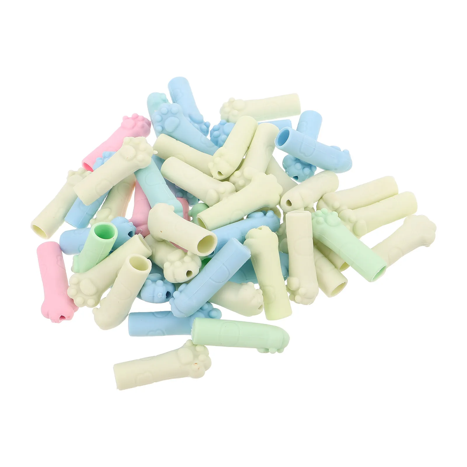 

50Pcs Cute Pencil Caps Cat Paw Silicone Pencil Protector Cover for Tips Writing Safety Kawaii Cat Stationery Supplies School