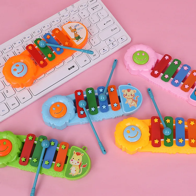 Baby Cartoon Mini Handleiding Klinkende Piano Kinderen Plastic Slaginstrument Baby Muziek Vroege Onderwijs Speelgoed