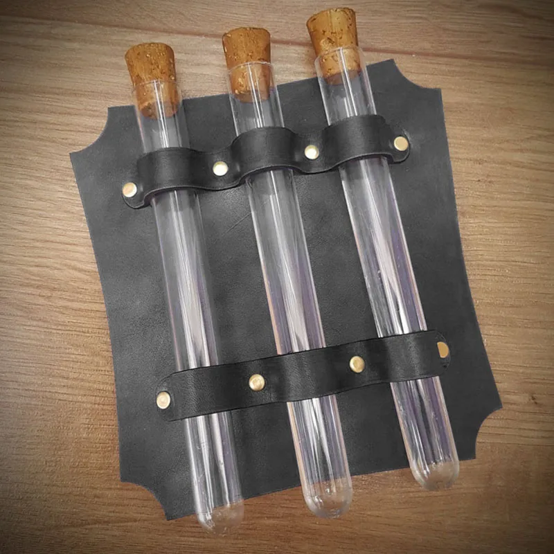 Accesorio de disfraz de bruja, mago Medieval renacentista, Steampunk, alquimista, sanador, poción, soporte para tubo de ensayo, accesorios de Halloween