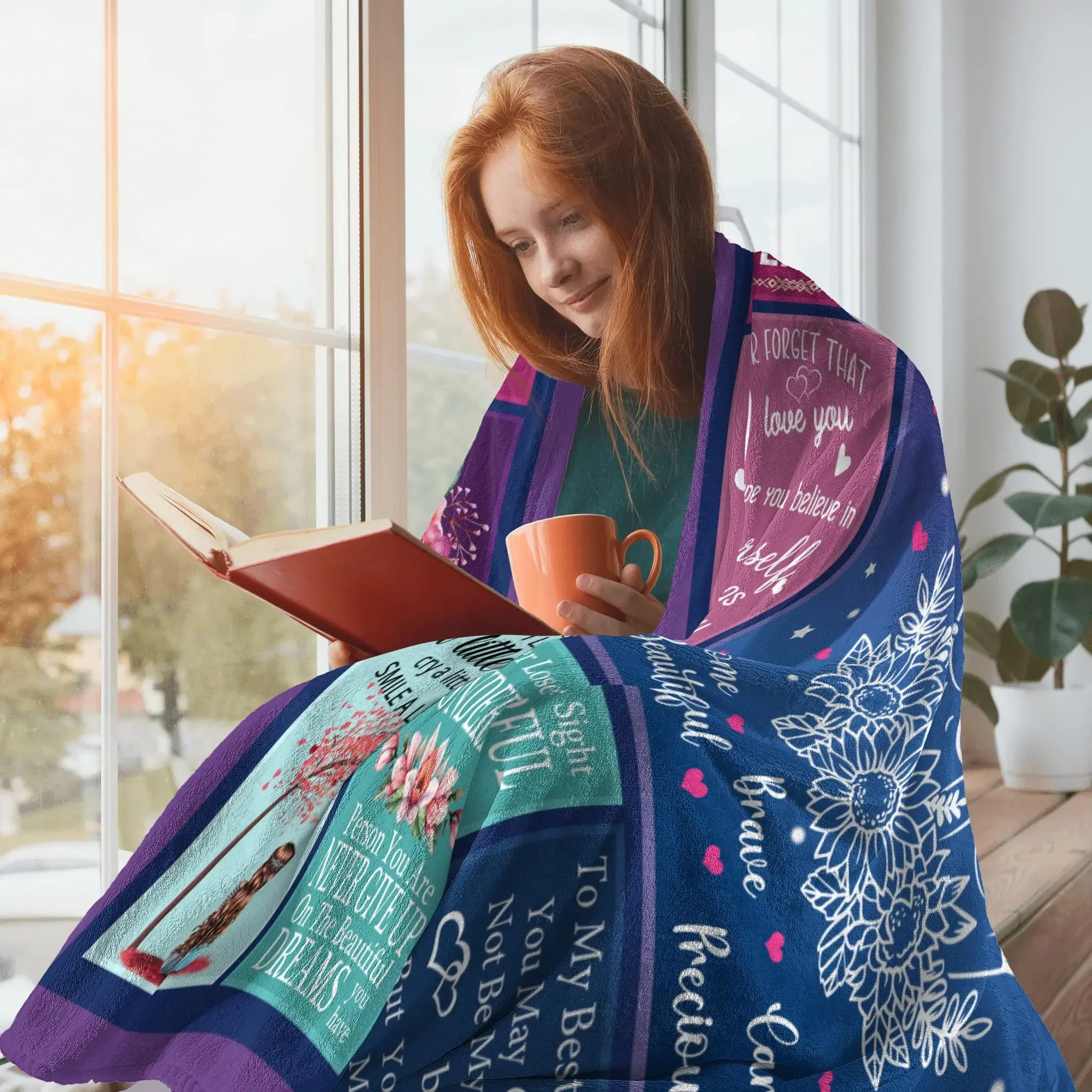 Long Distance Friendship Gifts Blankets, Birthday Gifts for Female, Christmas Sisters