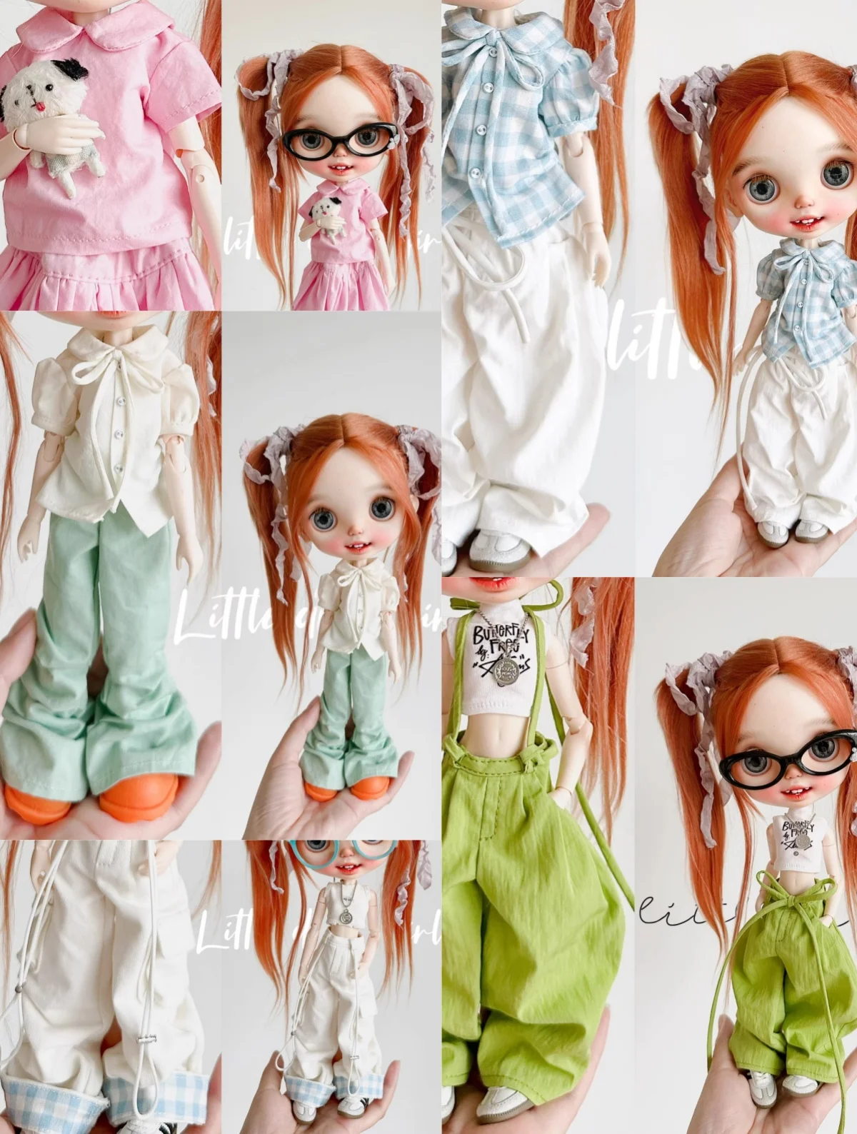 

Комплект одежды для женской куклы (60 дней гарантии): повседневная рубашка с отложным воротником и широкие брюки-палаццо для фигурки девочки