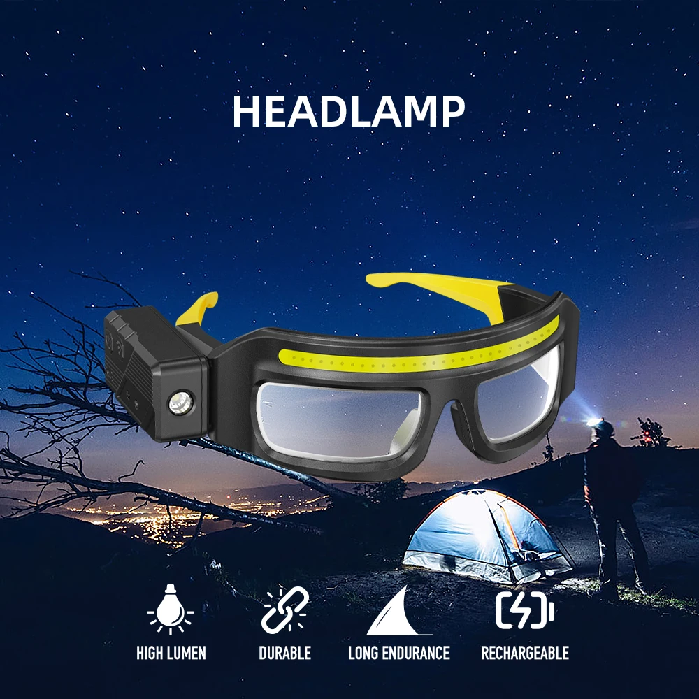 

1 шт. Налобный фонарь Smiling Shark TD-0243, перезаряжаемый, с USB-кабелем и регулируемым ремешком на голову, легкий, для использования на открытом воздухе.