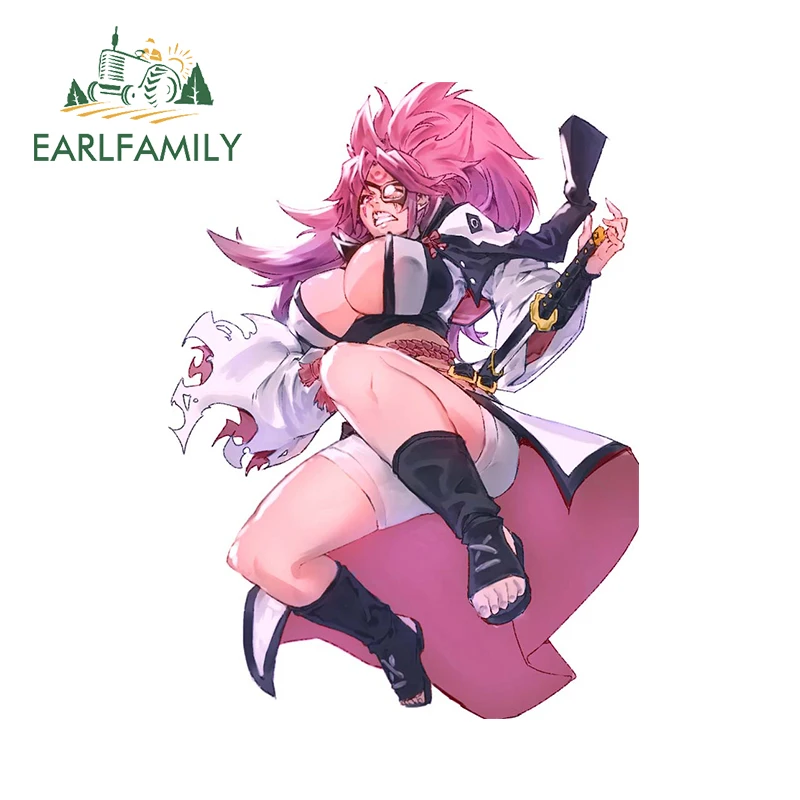 EARLFAMILY 13cm x 9.8cm Baiken Fighting Strategy Game Car Sticker Woman Samurai Auto Motorcycle Decal Creativite Graphics