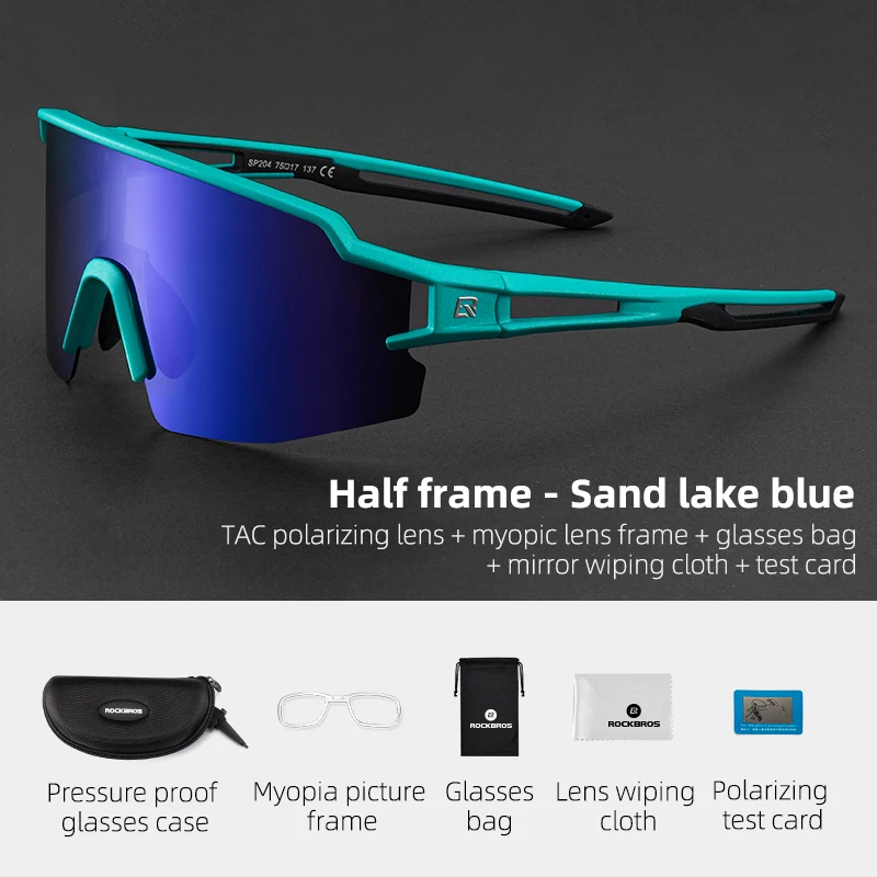 ROCKBROS Fietsbril met Bijziendheid Frame Gepolariseerde Len Fietsbril Goggles UV400 Buitensporten MTB Wegfietsen Zonnebril