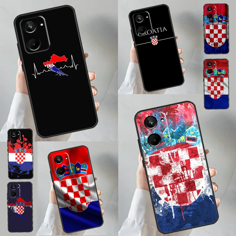 Croatia Coat Of Arms Flag Case For Realme 12 11 10 9 Pro Plus GT5 GT Neo5 C21Y C25s C30 C31 C33 C35 C51 C53 C55 C67