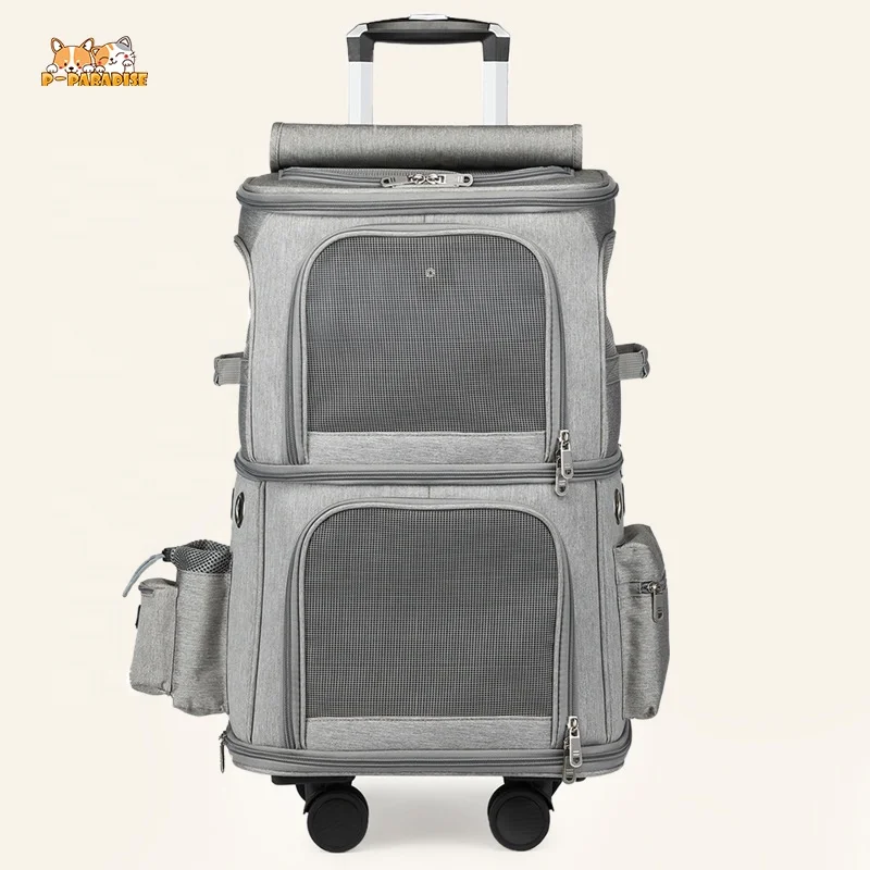 

Pet Carrier Backpack Pet trolley bag dog Handle and trolley Wheels Breathable Mesh Panels Pet Cages Carries