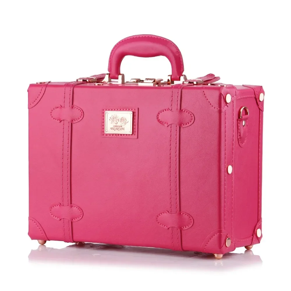 20/24/26 Inch Rolling Luggage Set Women Suitcase on Wheels PU Leather Pink Fashion Retro Trolley Cabin Suitcase with Wheel Girls